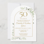 Invitation Arc de verdure pour les 50 ans de mariage (Devant)