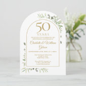 Invitation Arc de verdure pour les 50 ans de mariage (Debout devant)
