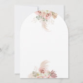 Invitation Arc d'or Pampas Grass Floral Première Sainte Commu (Dos)