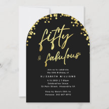 Arc élégant Black Fifty et Anniversaire Fabuleux