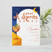 Invitation Arc Élégant Moderne Un Spritz Anniversaire Été (Debout devant)