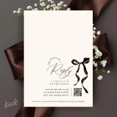 Invitation Arc en aquarelle marron élégant Ivory Code QR Mari