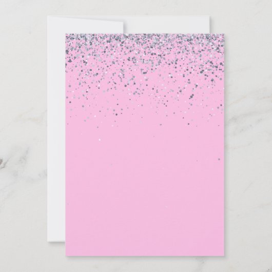 Invitation Arc en arc-en-ciel 8e anniversaire Fille Foil Ball (Dos)