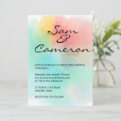 Invitation Arc en arc-en-ciel Mariage Simply Fresque et Class (Debout devant)