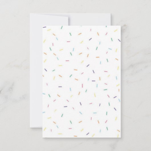 Invitation Arc en arc-en-ciel saupoudrer l'invitation (Dos)