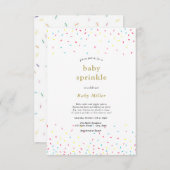 Invitation Arc en arc-en-ciel saupoudrer l'invitation (Devant / Derrière)