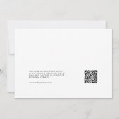 Invitation Arc en bois bleu Dusty Photo QR Code Enregistrer l (Dos)