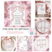 Invitation Arc en ciel 1er anniversaire Fille Prem
