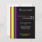 Invitation Arc-en-ciel 21e anniversaire (Devant)