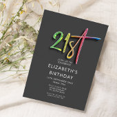 Invitation Arc-en-ciel 21e anniversaire