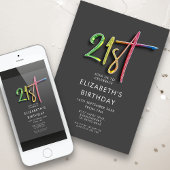Invitation Arc-en-ciel 21e anniversaire