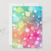 Invitation Arc-en-ciel 5 ans 5e anniversaire Fille Cinq (Dos)