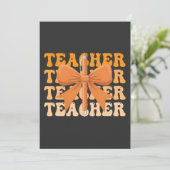 Invitation Arc-en-ciel à l'école Ruban cadeau pour enseignant (Debout devant)