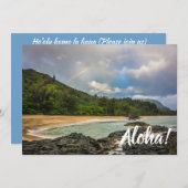 Invitation Arc en ciel à Lumaha'i Beach, Kauai, Hawaii (Devant / Derrière)