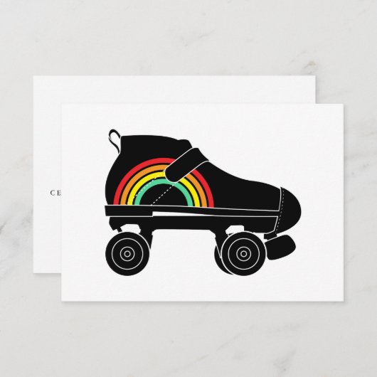 Invitation arc-en-ciel à quatre rouleaux (Devant / Derrière)