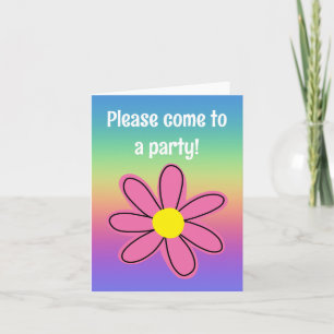 Invitation Arc-en-ciel avec flanc rose