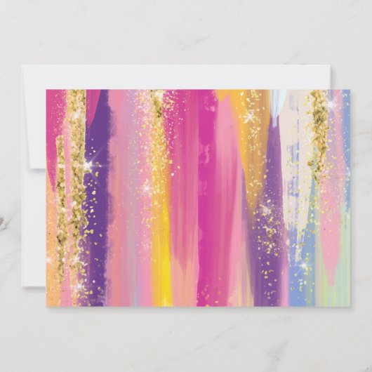 Invitation Arc-en-ciel avec Mariage de Parties scintillant en (Dos)
