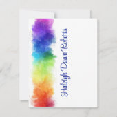 Invitation Arc-en-ciel avec Royal Blue Graduation (Dos)