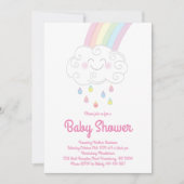 Invitation Arc-en-ciel Baby shower (Devant)