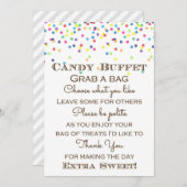 Invitation Arc en ciel Bébé Sprinted Table Sign Size 5x7" (Devant / Derrière)