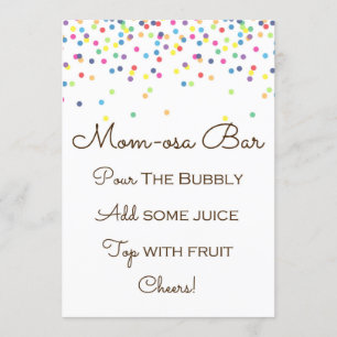 Invitation Arc en ciel Bébé Sprinted Table Sign Size 5x7"