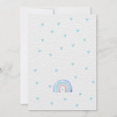 Invitation Arc-en-ciel bleu pourpre n'importe quel anniversai (Dos)