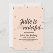 Invitation Arc-en-ciel bohème premier anniversaire Onederday  (Devant)