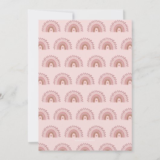 Invitation Arc-en-ciel Boho | Douche Foster En Terracotta Ros (Dos)
