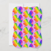 Invitation Arc-en-ciel Bow - Arc bow rose et violet pour anni (Dos)