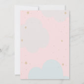 Invitation Arc en ciel, Clouds Stars Baby shower virtuel (Dos)