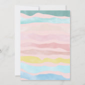 Invitation Arc-en-ciel, Coeurs, Baby shower virtuel par bande (Dos)