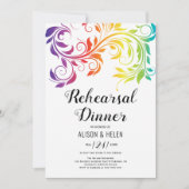 Invitation Arc-en-ciel couleurs défiler lesbienne répétition  (Devant)