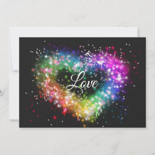 Invitation Arc-en-ciel couleurs vaporiser peinture étincelant