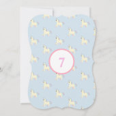 Invitation Arc en ciel, Couronne et licorne fête d'anniversai (Dos)