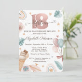 Invitation Arc-en-ciel, Crème glacée, Ballons Été 18e anniver (Debout devant)