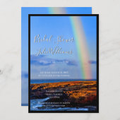 Invitation Arc en ciel d'amour et de bonheur, Fête des mariée (Devant / Derrière)