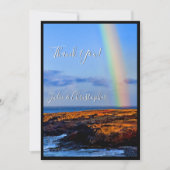Invitation Arc-en-ciel d'amour et de bonheur, Mariage, Merci (Devant)