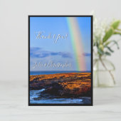 Invitation Arc-en-ciel d'amour et de bonheur, Mariage, Merci (Debout devant)