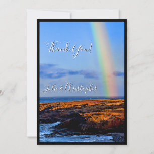 Invitation Arc-en-ciel d'amour et de bonheur, Mariage, Merci