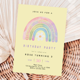 Invitation Arc En Ciel De Fun Anniversaire