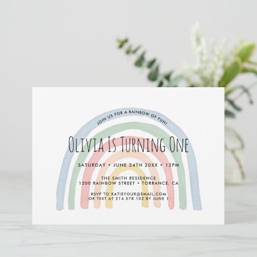 Invitation Arc En Ciel De Fun Arc En Ciel Premier Anniversair (Debout devant)