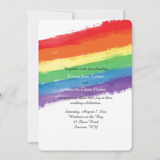 Invitation Arc-en-Ciel de l'Amour qui Triomphe (Devant)