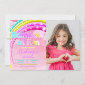 Invitation Arc-en-ciel de plaisir avec paysage image (Devant)