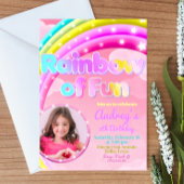 Invitation Arc-en-ciel de plaisir avec photo