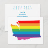 Invitation arc-en-ciel de washington (Devant / Derrière)
