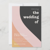 Invitation Arc-en-ciel des années 70 moderne Retro Dark Le Ma (Devant)