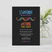 Invitation Arc-en-ciel Doubles Moustaches Simple Moderne Mari (Debout devant)