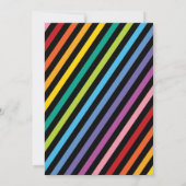 Invitation Arc-en-ciel Doubles Moustaches Simple Moderne Mari (Dos)