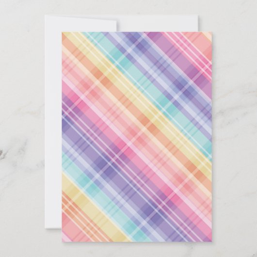 Invitation Arc-en-ciel doux 16 Anniversaire (Dos)