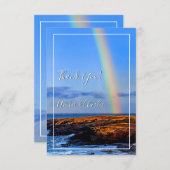 Invitation Arc en ciel, Espoir & Bonheur, Merci Mariage (Devant / Derrière)